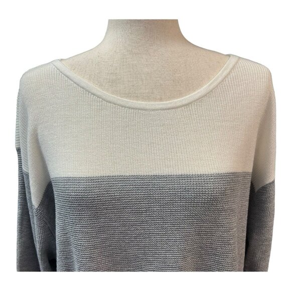 Vince Camuto Women Waffle Stitch Tunic Sweater~Size XXL~Black Stripe~ L1 05 - Picture 3 of 10